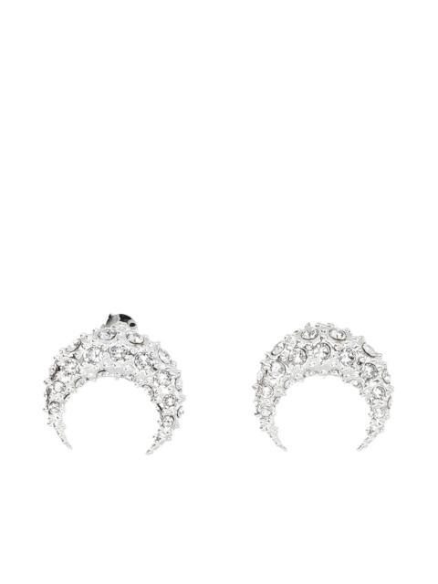 Marine Serre Small Rhinestone-embellished Moon Earring