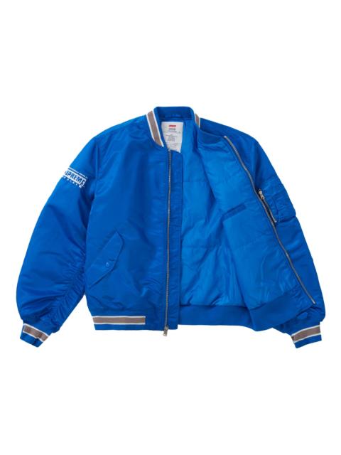 Supreme Supreme Second To None MA-1 Jacket Blue