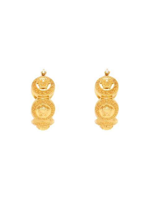 VERSACE Gold Tribute Medusa Hoop Earrings
