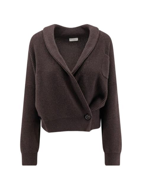 Brunello Cucinelli ribbed-knit shawl-collar cardigan