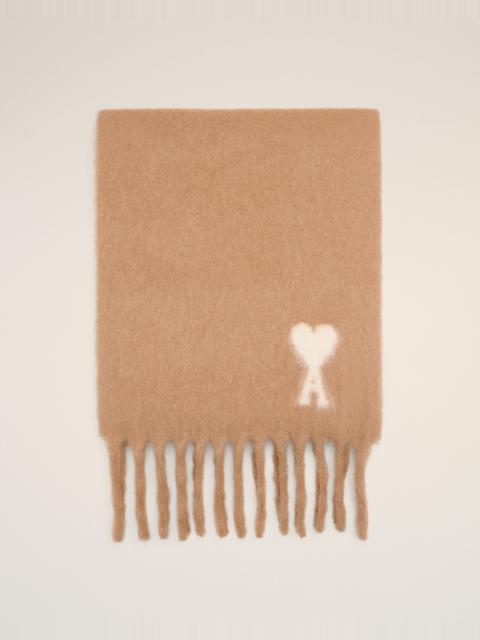 AMI Paris BROWN ALPACA AMI DE COEUR SCARF