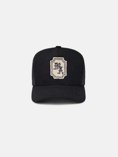 AMIRI MA CHATEAU COTTON TRUCKER HAT
- Black