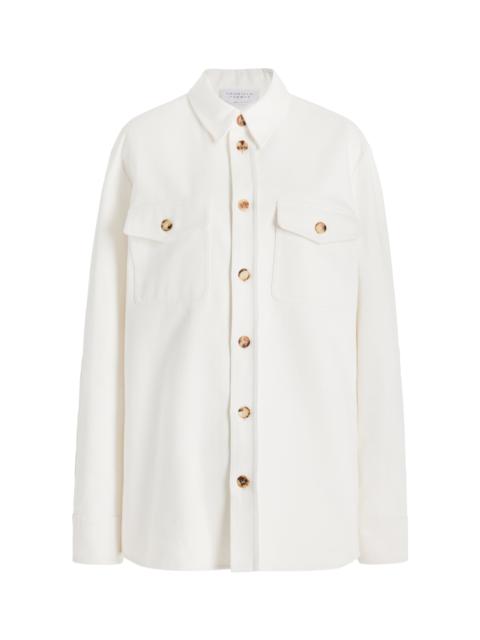 GABRIELA HEARST Everly Overshirt in White Organic Cotton