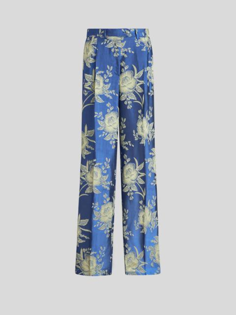 Etro FLORAL JACQUARD TROUSERS