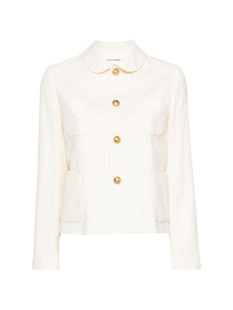 button-up wool jacket