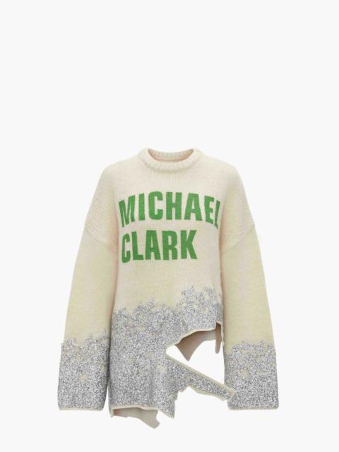 x Michael Clark distressed glitter jumper