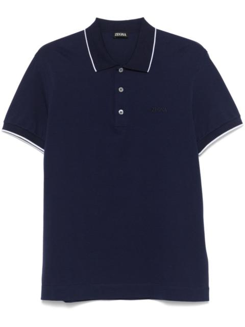 ZEGNA embroidered-logo polo shirt