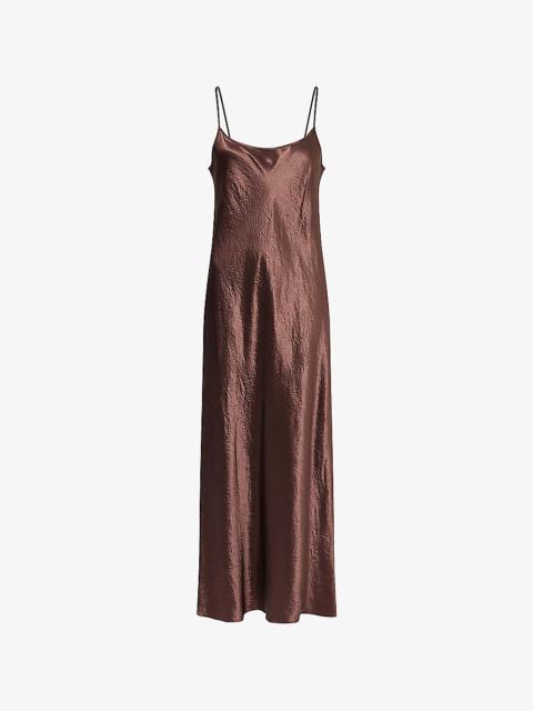 Vince Shoulder-Straps Scoop-Neck Woven Maxi Dress