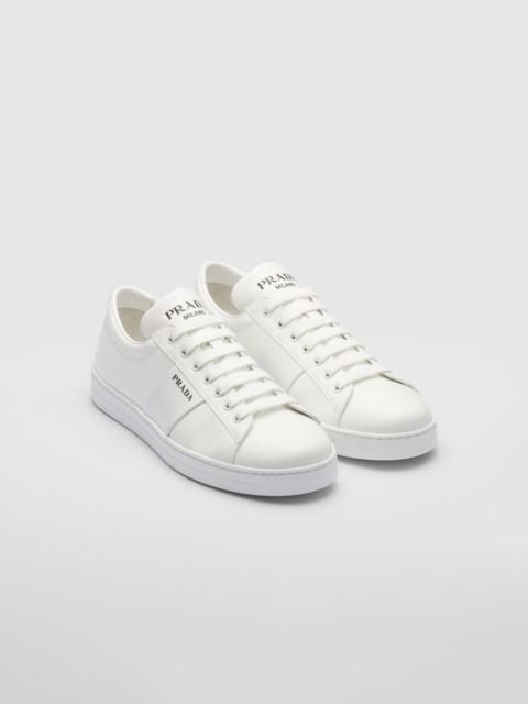 Brushed leather and leather sneakers