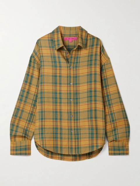 The Elder Statesman Checked cashmere and wool-blend shirt Multi
