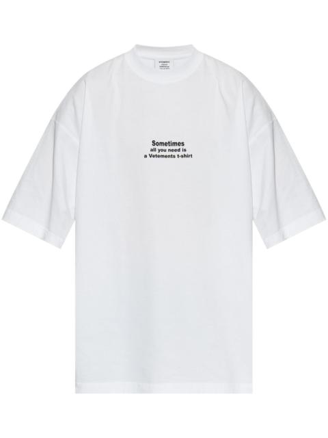 VETEMENTS logo-print cotton t-shirt
