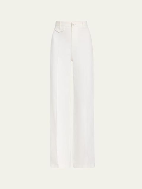 Chloé High-Rise Wide-Leg Cotton Pants