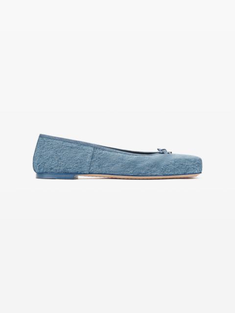 Alexander Wang BILLIE FLAT IN WASHED DENIM