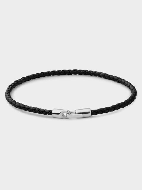 Miansai Miansai Sterling Silver Leather Cruz Bracelet