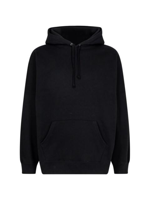 beaded-logo cotton hoodie