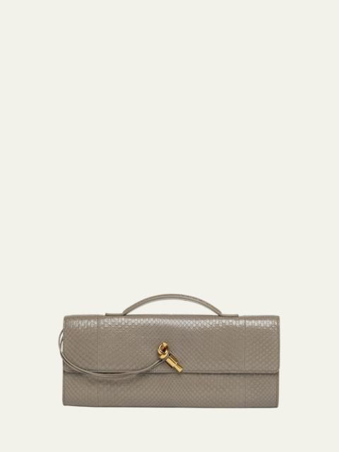 Bottega Veneta Andiamo Python Long Clutch Bag