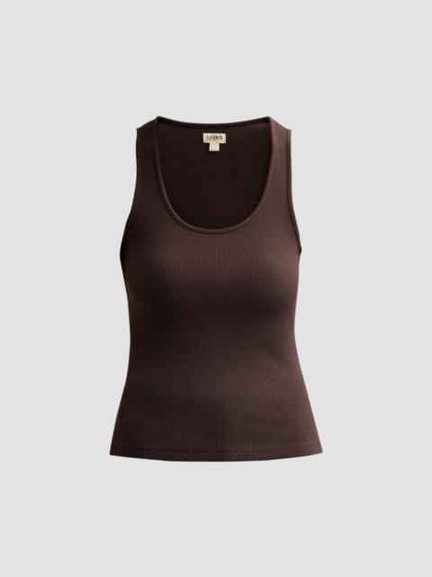 L'AGENCE Women's Adira Rib-Knit Tank - Dark Java