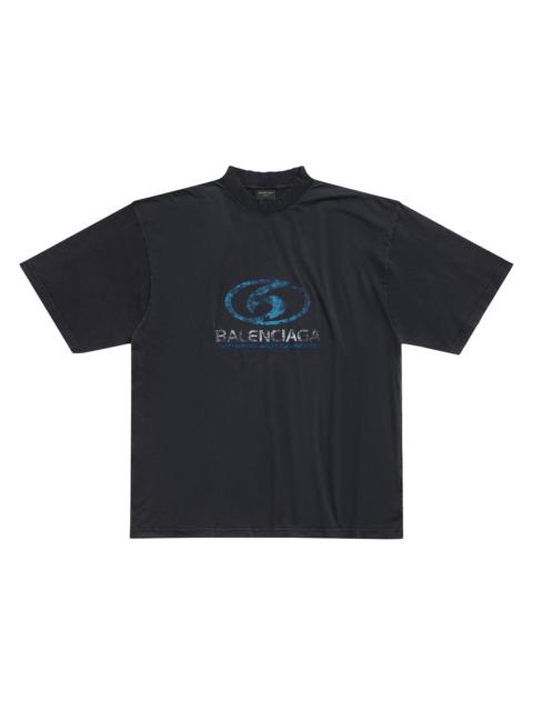 BALENCIAGA Unisex Surfer T-Shirt Medium Fit - Black Blue