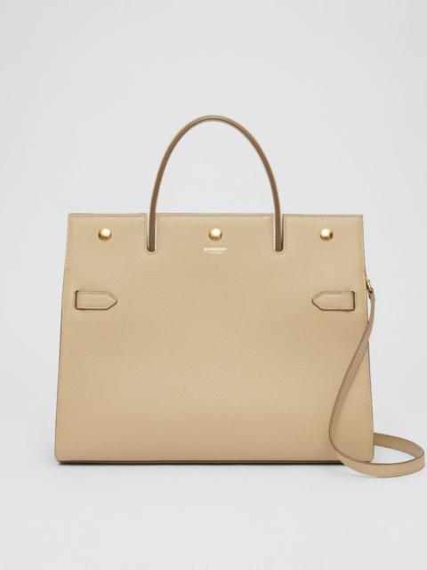 Burberry Medium Leather Title Bag