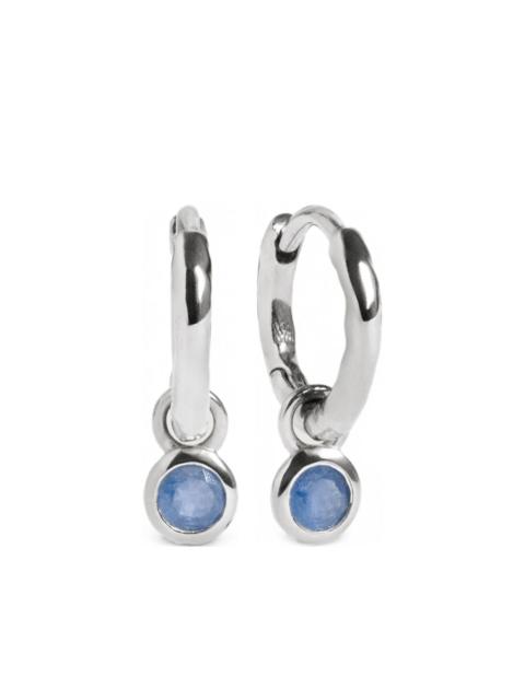 MONICA VINADER sapphire-pendant hoop earrings