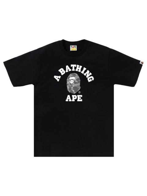 A BATHING APE® BAPE Honeycomb Camo College Tee 'Black/Grey'