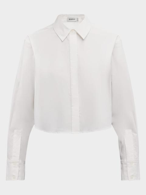 SIMKHAI Renata Cropped Button-Front Shirt