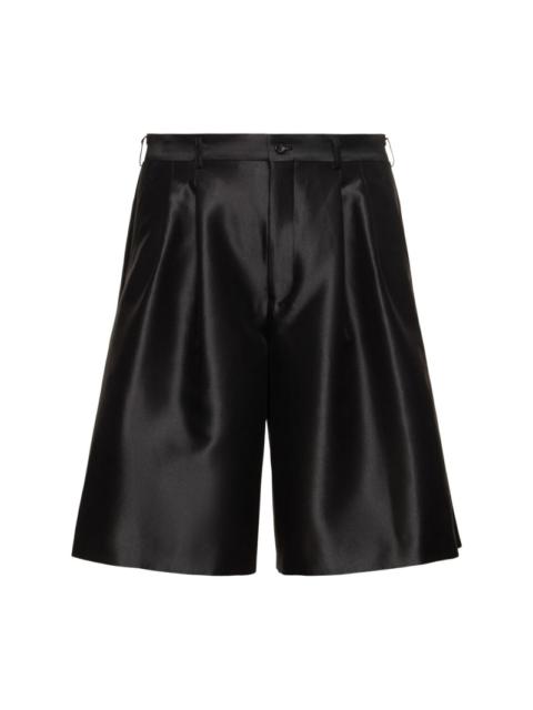 Comme Des Garçons Pleated cotton & silk shorts