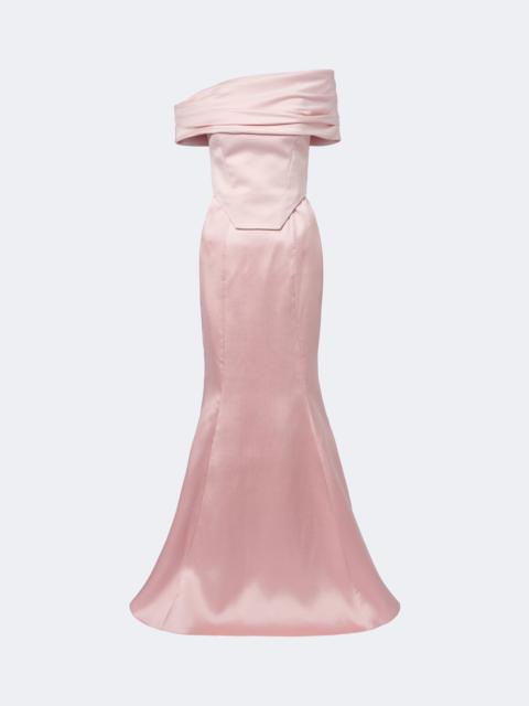 SOLACE LONDON Alta off-shoulder bustier gown