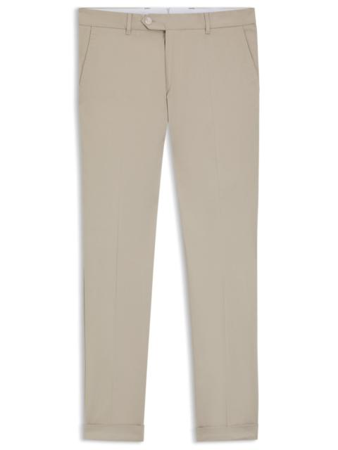 BOSS WASHABLE SLIM-FIT TROUSERS IN STRETCH COTTON