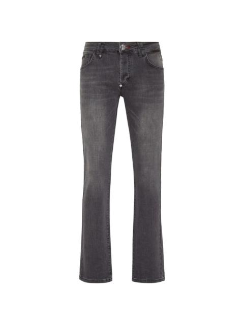 PHILIPP PLEIN Supreme Iconic low-rise straight-leg jeans