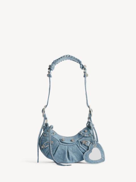 BALENCIAGA Women's Le Cagole Xs Shoulder Bag In Denim in Blue