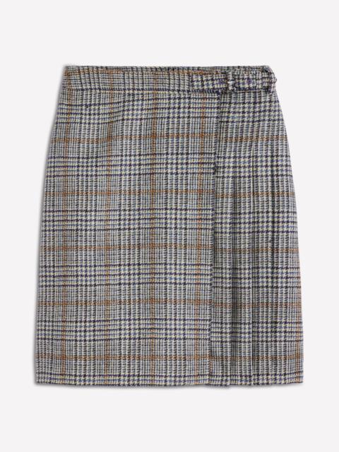 BODEN Helen Wool Kilt Skirt-Blue and Grey Prince of Wales