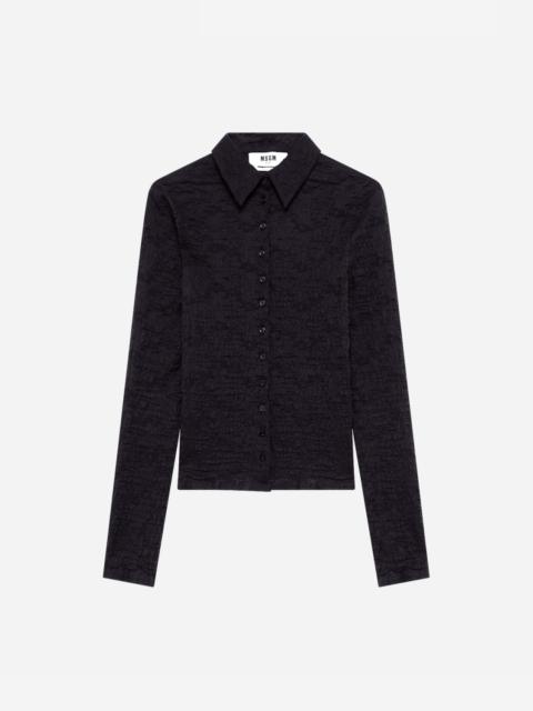 MSGM Stretch cloqué shirt
