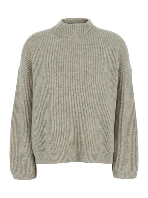 Brunello Cucinelli Cashmere Lurex Pull Grey Jersey