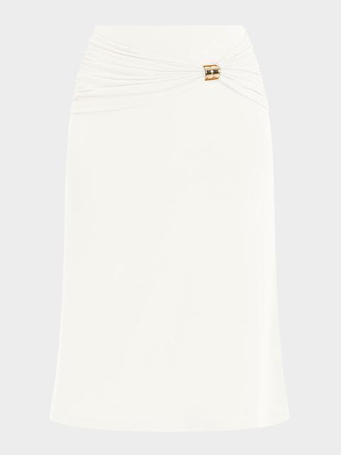 HERVE LEGER Valentina Drape Midi Skirt