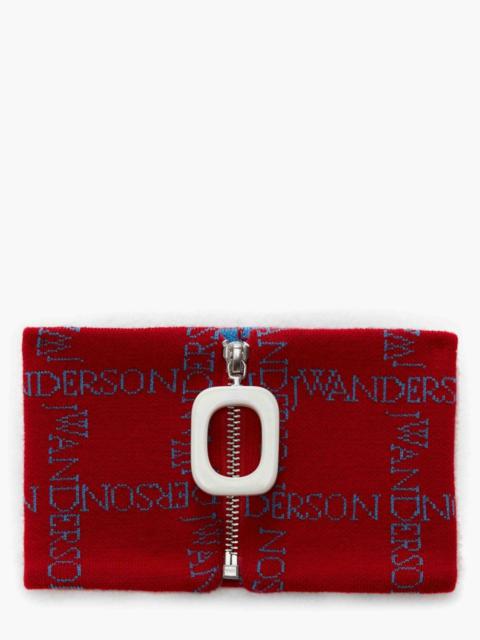 JW Anderson INTARSIA NECKBAND WITH LOGO GRID