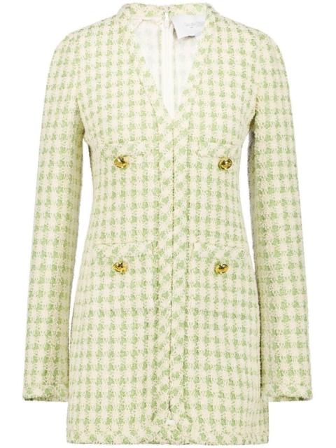GIAMBATTISTA VALLI check-print tweed blazer dress