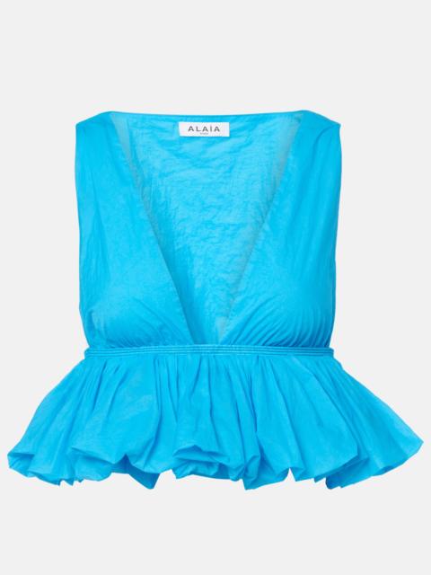 Alaïa Gathered crop top