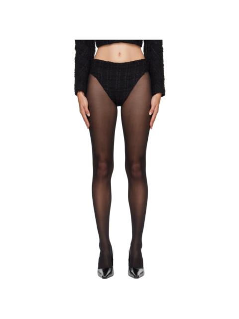 VETEMENTS Black Tweed Hot Shorts