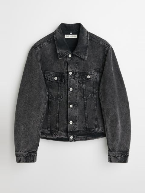 Our Legacy Rodeo Jacket Overdyed Black Chain Twill