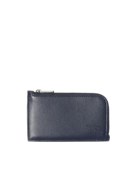 zip leather cardholder