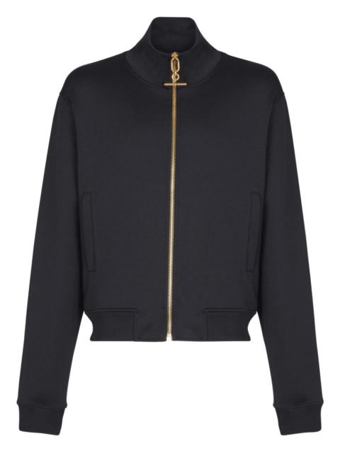 Balmain T-bar-detail zip track jacket