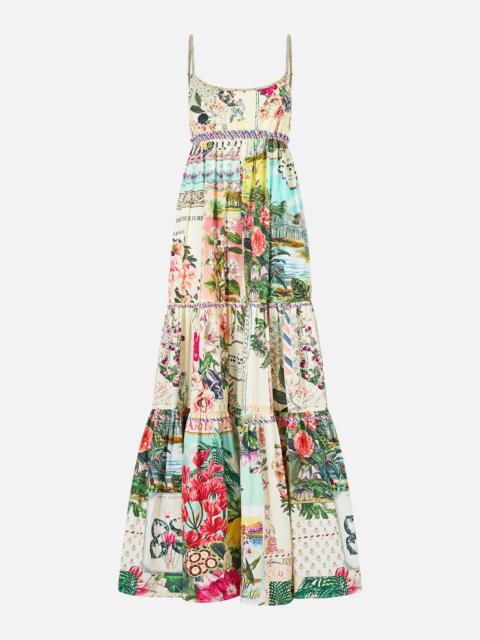 CAMILLA LONG DRESS WITH JERSEY BODICE LA BELLE BOTANIQUE