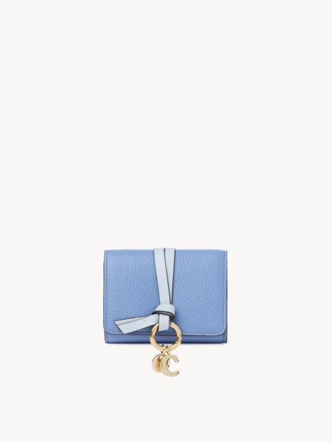 Chloé MINI ALPHABET TRI-FOLD IN GRAINED LEATHER