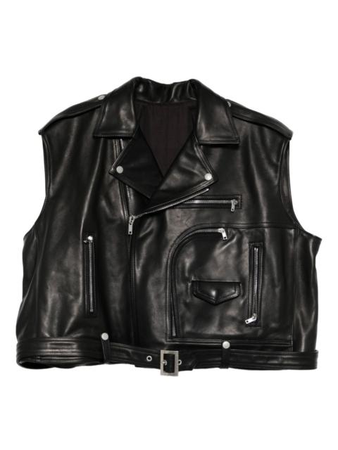 Rick Owens cropped leather jacket