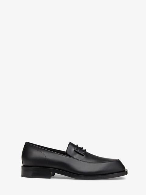 FENDI Black leather loafers