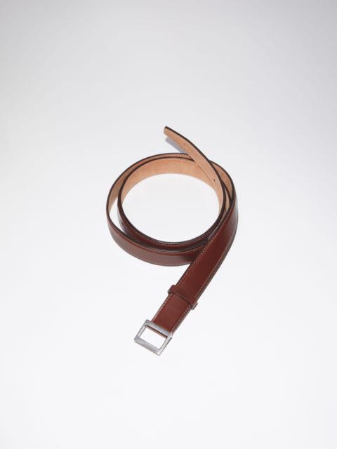 Leather buckle belt - Brown