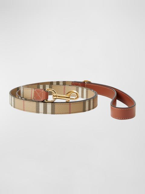 Burberry Check Leather Dog Leash