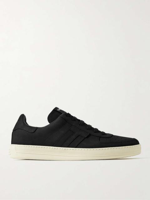 Radcliffe Leather-Trimmed Nubuck Sneakers