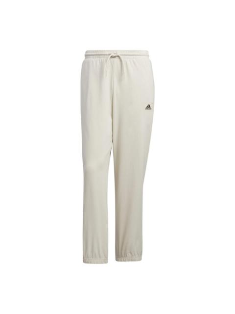 adidas Men's adidas Logo Solid Color Long Sports Pants/Trousers/Joggers Autumn Khaki IC7839
